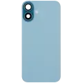 Back Glass With Steel Plate With Wireless NFC Charging MagSafe Magnet & Flashlight Flex Compatible For iPhone 16 Plus (Used OEM Pull: Grade A) (Teal)
