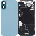 Back Glass With Steel Plate With Wireless NFC Charging MagSafe Magnet & Flashlight Flex Compatible For iPhone 16 Plus (Used OEM Pull: Grade A) (Teal)
