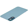 Back Glass With Steel Plate With Wireless NFC Charging MagSafe Magnet & Flashlight Flex Compatible For iPhone 16 Plus (Used OEM Pull: Grade A) (Teal)