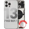 Back Housing W/ Small Components Pre-Installed Compatible For iPhone 13 Pro Max (International Version) (Used OEM Pull: Grade A) (Silver)