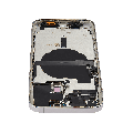 Back Housing W/ Small Components Pre-Installed Compatible For iPhone 13 Pro Max (International Version) (Used OEM Pull: Grade C) (Silver)