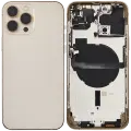 Back Housing W/ Small Components Pre-Installed Compatible For iPhone 13 Pro Max (International Version) (Used OEM Pull: Grade A) (Gold)