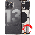 Back Housing W/ Small Components Pre-Installed Compatible For iPhone 13 Pro Max (International Version) (Used OEM Pull: Grade B) (Graphite)