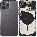 Back Housing W/ Small Components Pre-Installed Compatible For iPhone 13 Pro Max (International Version) (Used OEM Pull: Grade B) (Graphite)