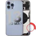 Back Housing W/ Small Components Pre-Installed Compatible For iPhone 13 Pro Max (International Version) (Used OEM Pull: Grade B) (Sierra Blue)