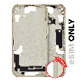 Mid-Frame Housing  W/ Small Parts For iPhone 15 (US Version) (Used OEM Pull: Grade A) (Yellow)