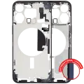 Mid-Frame Housing  W/ Small Parts For iPhone 15 Pro Max (EU / Global Version) (Used OEM Pull: Grade C) (Blue Titanium)