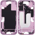 Mid-Frame Housing With Power And Volume Button For iPhone 16 (EU / Global Version) (Aftermarket Plus) (Pink)