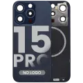 Back Glass w/ MagSafe Magnet For iPhone 15 Pro (Aftermarket) (Blue Titanium) (No Logo)