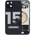 Back Glass w/ MagSafe Magnet For iPhone 15 (Aftermarket) (Black) (No Logo)