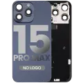 Back Glass w/ MagSafe Magnet & NFC & Flashlight Flex For iPhone 15 Pro Max (Aftermarket) (Blue Titanium) (No Logo)