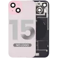Back Glass w/ MagSafe Magnet & NFC & Flashlight Flex For iPhone 15 (Aftermarket) (Pink) (No Logo)