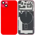 Back Glass With Steel Plate With Wireless NFC & MagSafe Magnet Pre-Installed For iPhone 14 Plus (No Logo) (Red)