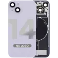 Back Glass With Steel Plate With Wireless NFC & MagSafe Magnet Pre-Installed For iPhone 14 (No Logo) (Purple)