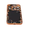 Back Housing W/ Charging Port Flex & Small Parts Compatible For iPhone 17 Pro Max (US Version) (Used OEM Pull: Grade A) (Cosmic Orange)