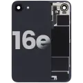 Back Glass w/ MagSafe Magnet & NFC & Flashlight Flex For iPhone 16e (Quality - OEM Pull B) (Black)