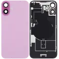 Back Glass w/ MagSafe Magnet & NFC & Flashlight Flex For iPhone 16 Plus (Quality - OEM Pull C) (Pink)