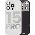 Back Glass w/ MagSafe Magnet & NFC & Flashlight Flex For iPhone 15 Pro (Quality - OEM Pull C) (White Titanium)