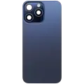 Back Glass w/ MagSafe Magnet & NFC & Flashlight Flex For iPhone 15 Pro Max (Quality - OEM Pull C) (Blue Titanium)