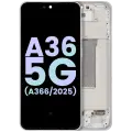 OLED Assembly With Frame For Samsung Galaxy A36 5G (A366 / 2025) (Service Pack) (White)