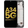 OLED Assembly With Frame For Samsung Galaxy A34 5G (A346 / 2023) (Refurbished) (Graphite)