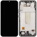 OLED Assembly With Frame For Samsung Galaxy A34 5G (A346 / 2023) (Service Pack) (Graphite)