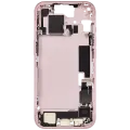 Mid-Frame Housing  W/ Charging Port Flex & Small Parts  For iPhone 15 (EU / Global Version) (Used OEM Pull: Grade B) (Pink)