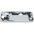 Mid-Frame Housing  W/ Charging Port Flex & Small Parts  For iPhone 15 (EU / Global Version) (Used OEM Pull: Grade C) (Blue)