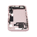 Mid-Frame Housing  W/ Charging Port Flex & Small Parts  For iPhone 15 (EU / Global Version) (Used OEM Pull: Grade C) (Pink)