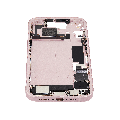 Mid-Frame Housing  W/ Charging Port Flex & Small Parts  For iPhone 15 (EU / Global Version) (Used OEM Pull: Grade C) (Pink)