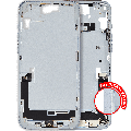 Mid-Frame Housing  W/ Charging Port Flex & Small Parts  For iPhone 15 Plus (EU / Global Version) (Used OEM Pull: Grade B) (Blue)