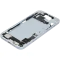 Mid-Frame Housing  W/ Charging Port Flex & Small Parts  For iPhone 15 Plus (EU / Global Version) (Used OEM Pull: Grade B) (Blue)