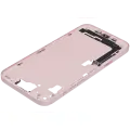 Mid-Frame Housing  W/ Charging Port Flex & Small Parts  For iPhone 15 Plus (EU / Global Version) (Used OEM Pull: Grade B) (Pink)