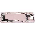 Mid-Frame Housing  W/ Charging Port Flex & Small Parts  For iPhone 15 Plus (EU / Global Version) (Used OEM Pull: Grade B) (Pink)
