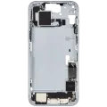 Mid-Frame Housing  W/ Charging Port Flex & Small Parts  For iPhone 15 Plus (EU / Global Version) (Used OEM Pull: Grade C) (Blue)