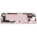 Mid-Frame Housing  W/ Charging Port Flex & Small Parts  For iPhone 15 Plus (EU / Global Version) (Used OEM Pull: Grade C) (Pink)