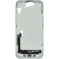 Mid-Frame Housing  W/ Charging Port Flex & Small Parts  For iPhone 15 Plus (EU / Global Version) (Used OEM Pull: Grade B) (Green)