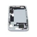 Mid-Frame Housing  W/ Charging Port Flex & Small Parts  For iPhone 15 (EU / Global Version) (Used OEM Pull: Grade A) (Blue)
