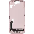 Mid-Frame Housing  W/ Charging Port Flex & Small Parts  For iPhone 15 (EU / Global Version) (Used OEM Pull: Grade A) (Pink)