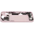 Mid-Frame Housing  W/ Charging Port Flex & Small Parts  For iPhone 15 (EU / Global Version) (Used OEM Pull: Grade A) (Pink)