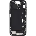 Mid-Frame Housing  W/ Charging Port Flex & Small Parts  For iPhone 15 Plus (EU / Global Version) (Used OEM Pull: Grade A) (Black)