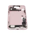 Mid-Frame Housing  W/ Charging Port Flex & Small Parts  For iPhone 15 Plus (EU / Global Version) (Used OEM Pull: Grade A) (Pink)