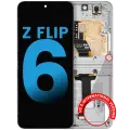 Inner OLED Assembly With Frame Compatible For Samsung Galaxy Z Flip 6 5G (F741) (US & International) (Aftermarket) (White)