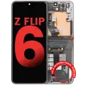Inner OLED Assembly With Frame Compatible For Samsung Galaxy Z Flip 6 5G (F741) (US & International) (Aftermarket Plus) (Silver Shadow)