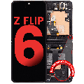 Inner OLED Assembly With Frame Compatible For Samsung Galaxy Z Flip 6 5G (F741) (US & International) (Aftermarket Plus) (Black)