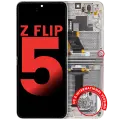 Inner OLED Assembly With Frame Compatible For Samsung Galaxy Z Flip 5 5G (F731) (US & International) (Aftermarket Plus) (Cream)