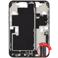 Mid-Frame Housing  W/ Charging Port Flex & Small Parts  For iPhone 16 Pro Max (EU / Global Version) (Used OEM Pull: Grade A) (Black Titanium)