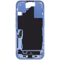 Mid-Frame Housing  W/ Charging Port Flex & Small Parts  For iPhone 16 (US Version) (Used OEM Pull: Grade B) (Ultramarine)