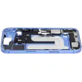 Mid-Frame Housing  W/ Charging Port Flex & Small Parts  For iPhone 16 (US Version) (Used OEM Pull: Grade B) (Ultramarine)