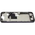 Mid-Frame Housing  W/ Charging Port Flex & Small Parts  For iPhone 16 Pro Max (EU / Global Version) (Used OEM Pull: Grade B) (Black Titanium)